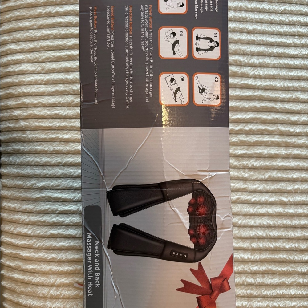 Black Neck and Back Massager with Heat
